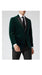 Men'S Dark Green Velvet Slim Fit Casual Blazer On Sale
