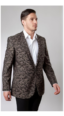Men'S Designer Fashion Dress Casual Blazer Brown