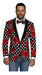Men'S Fashion Flower Floral Print / Prom / Wedding Black Shawl Lapel Sport Coat Blazer