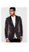 Men'S Gray Velvet Black Lapeled Shawl Collar Sport Coat