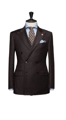 Men'S High Fashion Double Breasted Brown Blazer
