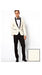 Men'S Ivory ~ Cream ~ Off / Black Lapel White Shawl Collar Dinner Jacket / Blazer Black Trouser Fashion Tuxedo For Men