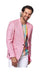 Men'S Linen Blazer - Pink