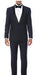 Men'S Navy Blue With Black 2pc Shawl Collar Tuxedo