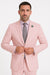 Men'S Pink Suit White Stripe ~ Pinstripe Seersucker Sear Sucker 2 Button Suit