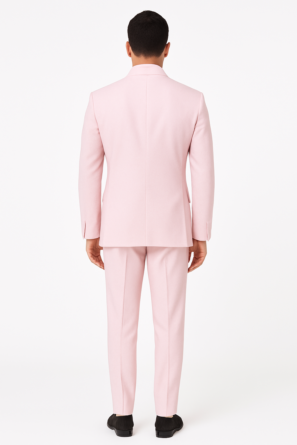 Men'S Pink Suit White Stripe ~ Pinstripe Seersucker Sear Sucker 2 Button Suit - Image 2