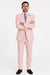 Men'S Pink Suit White Stripe ~ Pinstripe Seersucker Sear Sucker 2 Button Suit