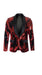 Men'S Red ~ Black High Fashion Sequin Cheap Priced Blazer Jacket For Men