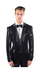 Men'S Sequined Reptilian Print Cheap Priced Designer Fashion Dress Casual Blazer For Men On Sale Black Blazer