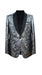 Men'S Silver 1 Button Velvet Slim Fit Casual Blazer On Sale