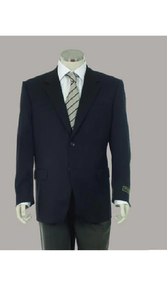 Men'S Sport Coat Jacket Blazer 100% Wool Patterned Fabric Two Button Black