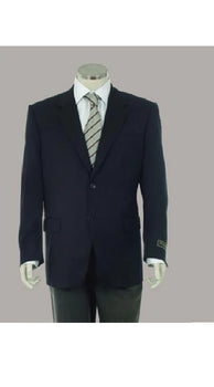 Men'S Sport Coat Jacket Blazer 100% Wool Patterned Fabric Two Button Black - Image 9