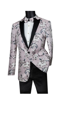 Men'S Suit 1 Button Sport Coat Pink Color