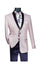 Men'S Suit 2 Button And Metallic Stripe Sport Coat Pink Color