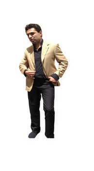 Men'S Two Button Blazer Camel ~ Khaki ~ Tan ~ Beige Bronze ~ Camel
