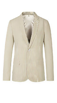Men'S Two Button Medium Seersucker ~ Sear Sucker Beige Sport Coat Cheap Priced Blazer Jacket For Men Online