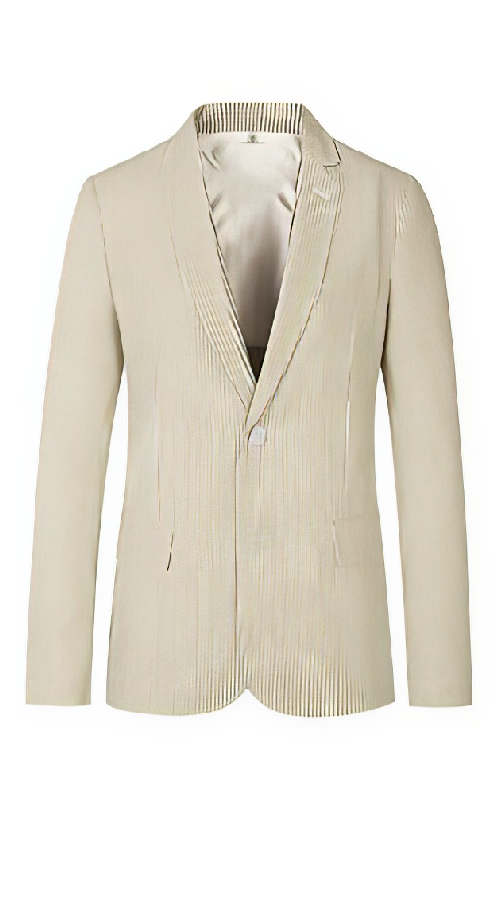 Men'S Two Button Medium Seersucker ~ Sear Sucker Beige Sport Coat Cheap Priced Blazer Jacket For Men Online