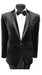 Men'S Velvet Velour Men'S Blazer Sport Coat Two Button Jacket With Black Trim Black