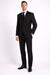 Men'S 3-Piece Black Bold White Chalk Bold Pinstripe Vested Cheap Priced Business Suit Clearance Sale