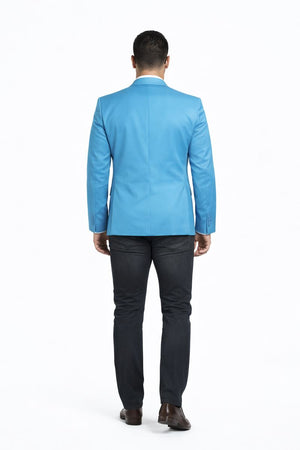 Men'S Aqua ~ Turquoise Color 2 Button 2 Piece Blazer - Image 2