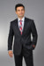 Men'S Black Pinstripe 2-Button Stripe ~ Flat Front Pants Regular Fit Cheap Priced Business Suits Clearance Sale