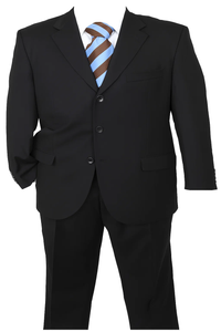 Men'S Black Solid Cheap Priced Business Suits Clearance Sale Available In 2 Or 3 Buttons Style Regular Classic Cut