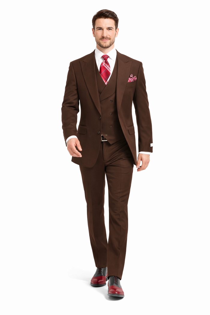 Men'S Dark Brown Traditional Steve Harvery Style ! Old Fashion