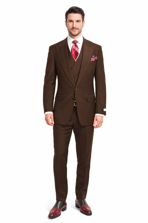 Men'S Dark Brown Traditional Steve Harvery Style ! Old Fashion