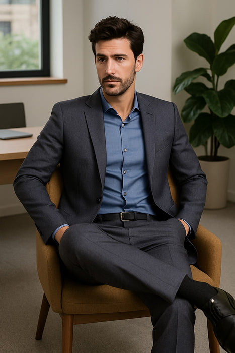 flat-front-pants-and-gray-blazer-set