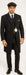 Men'S Gray Three Buttons Two Flap Front Pockets 3 Piece Peaky Blinders Suits - Peaky Blinders Outfit + Overcoat + Shirt And Hat + Boot (Like Pictured)