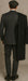 Men'S Gray Three Buttons Two Flap Front Pockets 3 Piece Peaky Blinders Suits - Peaky Blinders Outfit + Overcoat + Shirt And Hat + Boot (Like Pictured)