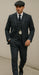 Men'S Gray Three Buttons Two Flap Front Pockets 3 Piece Peaky Blinders Suits - Peaky Blinders Outfit + Overcoat + Shirt And Hat + Boot (Like Pictured)