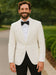 Men'S Ivory Dinner Jacket Slim Fit Blazer Cream Off White
