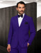 Men'S Purple Poly~Rayon Fabric Modern Cut 2 Button Cheap Priced Business Suits Clearance Sale
