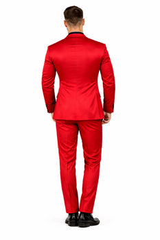 Men'S Red Velvet Suit & Cheap Priced Men'S Blazer Jacket For Men Sport Coat + Pants