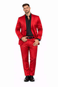 Men'S Red Velvet Suit & Cheap Priced Men'S Blazer Jacket For Men Sport Coat + Pants