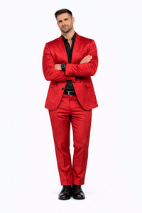 Men'S Red Velvet Suit & Cheap Priced Men'S Blazer Jacket For Men Sport Coat + Pants