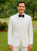 Men'S Slim Fit Shawl Lapel 1 Button White Tuxedo Jacket