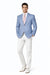 Men'S Solid 2 Button Light Blue Classic Fit Sport Coat Blazer