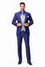 Men'S Two Toned Trimmed Jacket With Matching Satin Vest And Hankie Purple