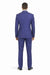 Men'S Two Toned Trimmed Jacket With Matching Satin Vest And Hankie Purple
