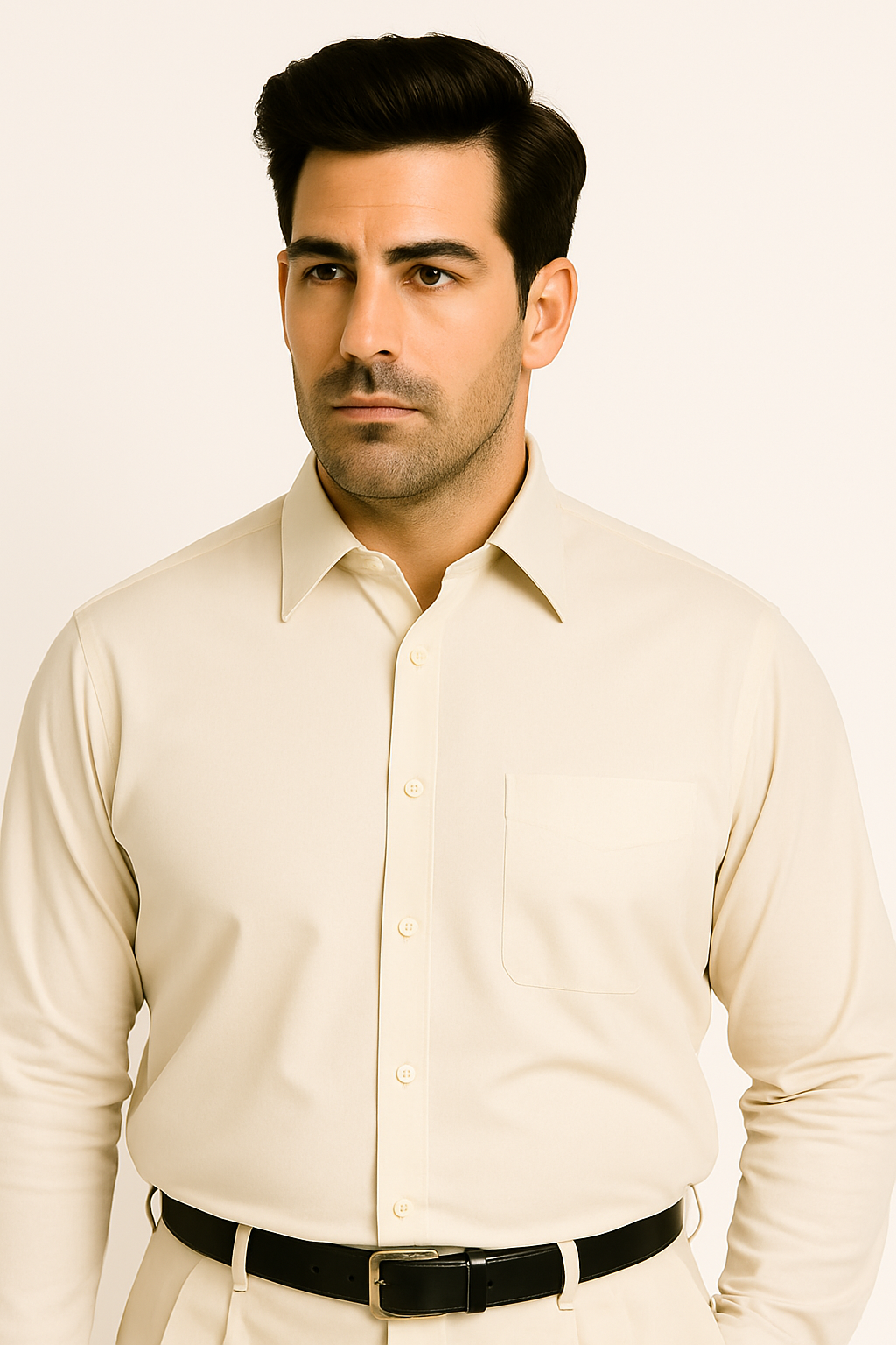 Men'S Wrinkle Free French Cuff Dress Shirt Spread Collar Men'S Dress Shirt - Image 4