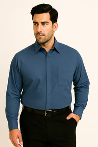 Men'S Wrinkle Free French Cuff Dress Shirt Spread Collar Men'S Dress Shirt - Image 2