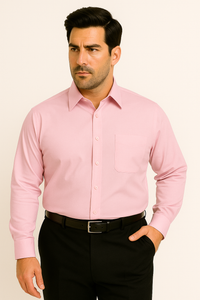 Men'S Wrinkle Free French Cuff Dress Shirt Spread Collar Men'S Dress Shirt