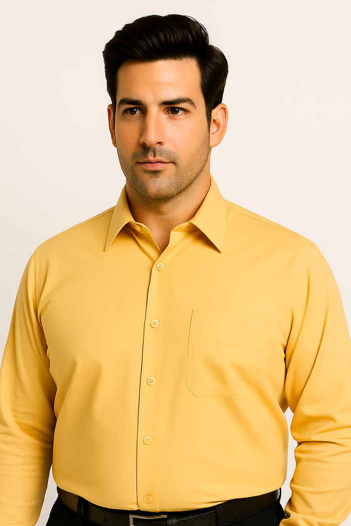 Men'S Wrinkle Free French Cuff Dress Shirt Spread Collar Men'S Dress Shirt - Image 5