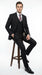 Tiglio Men’s Black 3 Piece Suit – Classic Formal Business Suit with Vest for Wedding and Special Occasion