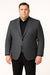Men's Charcoal Grey Checkered Sport Coat – Classic Plaid Windowpane Pattern Blazer