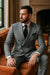 Grey Prince of Wales Check Suit – Rossiman Glen Plaid Double-Breasted Two-Piece for Men