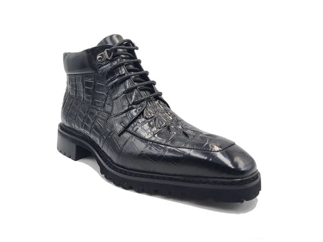 Men's Lace-up Boots Alligator Embossed - Image 7
