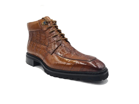 Men's Lace-up Boots Alligator Embossed - Image 13